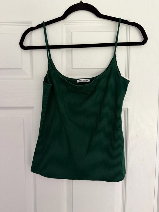 Reformation Tops - Reformation Deep Green Ribbed Camisole